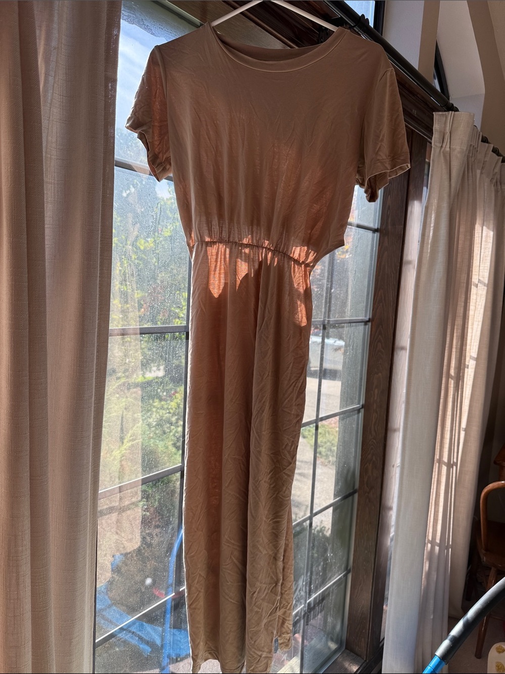 Heartloom Short-Sleeve Maxi Dress in Dusty Rose